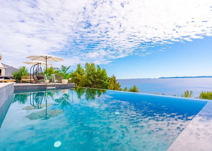 فيلة Luxury Seafront Blue Planet Korcula With Pool Blato (Korcula)